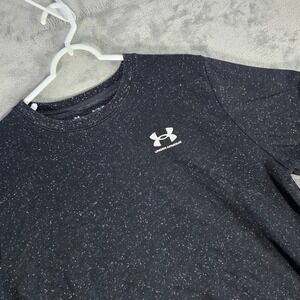 Under Armour Long Sleeve Speckled‎ Athletic Shirt XL Sweatshirt Black Loose